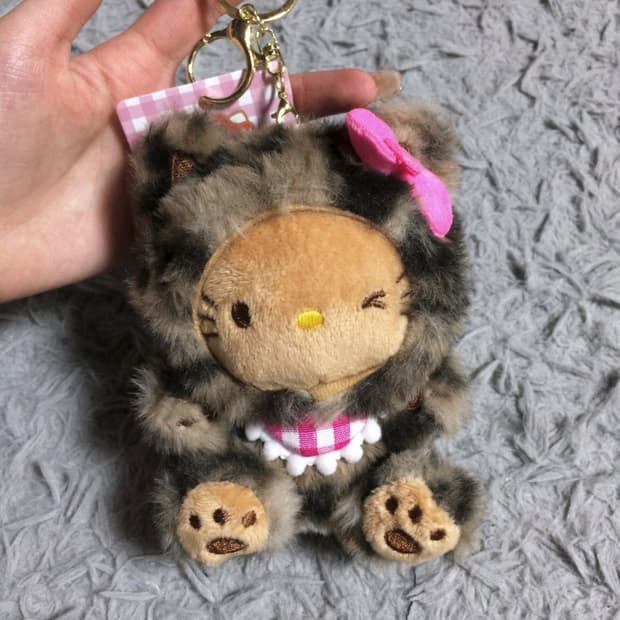 고전 희귀 레어템 산리오 호피 갸루 태닝키티 키링 헬로키티 인형