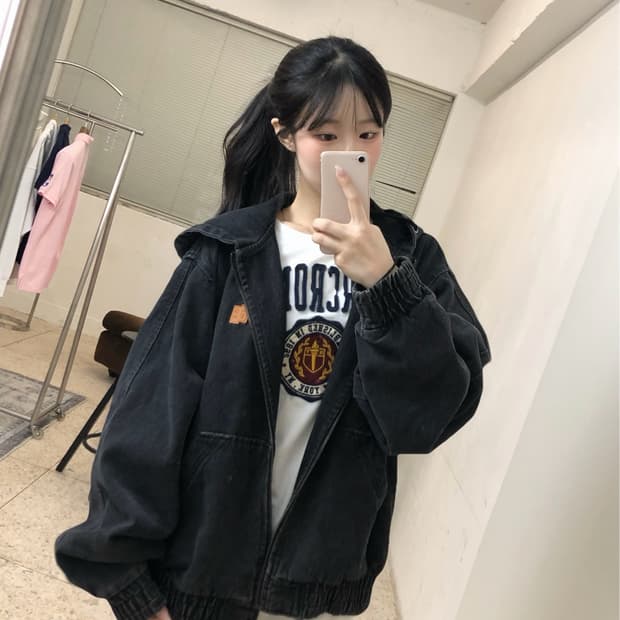 아더에러 시그니피컨트 TRS 태그 후드 워크 자켓 01 느와르