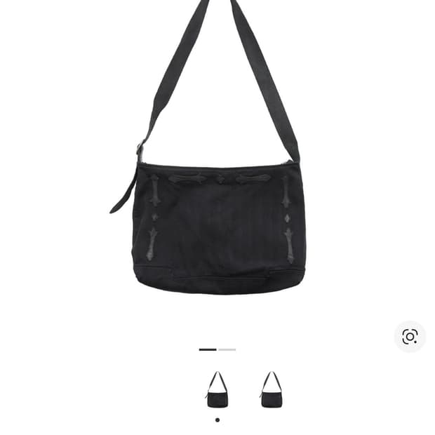 [os] 폴리테루 1011 플뢰르 패치드 크로스백 스트라이프 블랙 팝니다