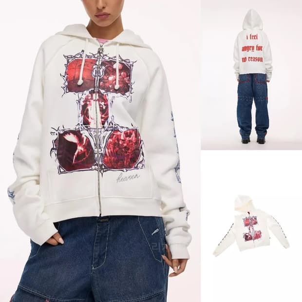 헤븐바이마크제이콥스 아이필앵그리 후드집업 xs