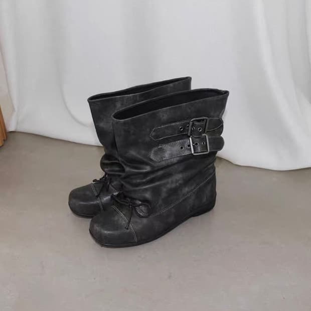 mooreyu 빈티지워싱 부츠 230