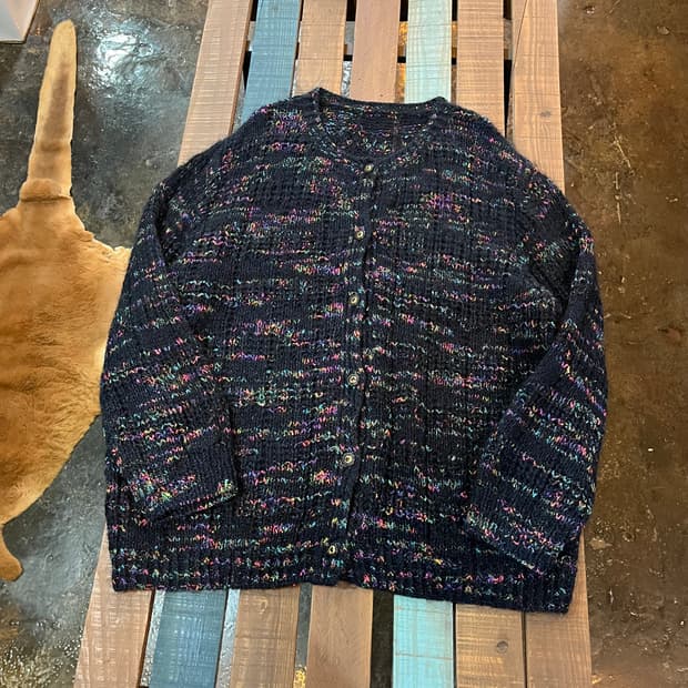 빈티지 핸드메이드 니트 가디건