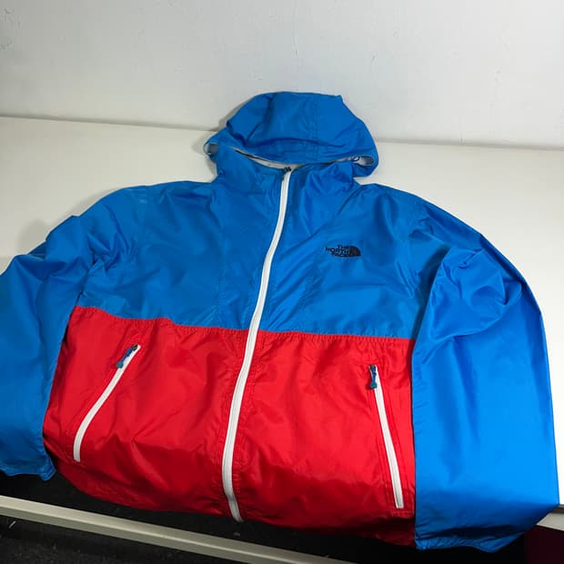 우먼M 노스페이스 블루 나일론 경량 바람막이