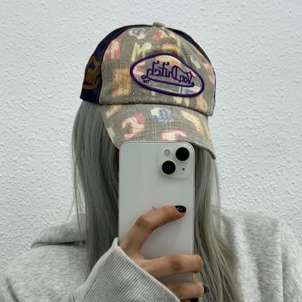 본더치 y2k 알파벳 퍼플 볼캡