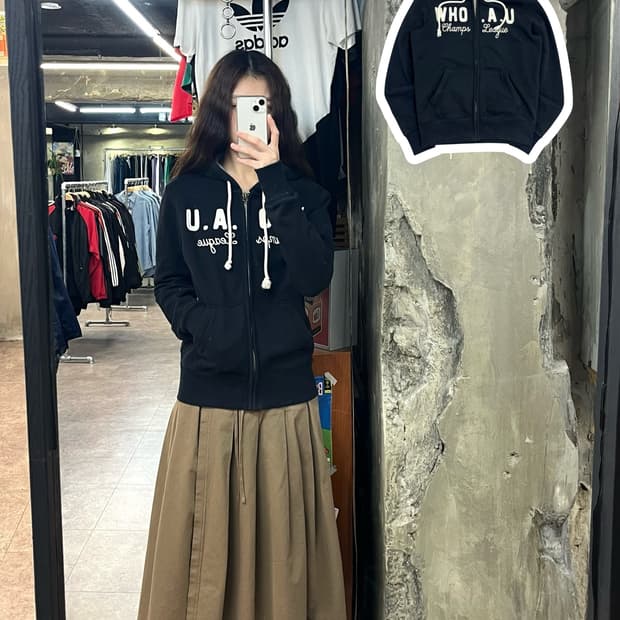 후아유 후드집업 블랙 M #csz2669