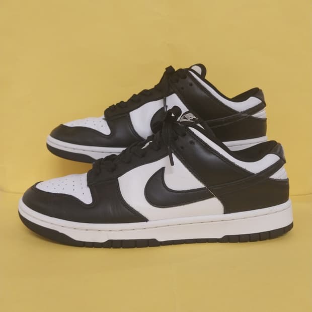 남성 나이키 덩크 로우 범고래 레트로 검흰 운동화 (280)