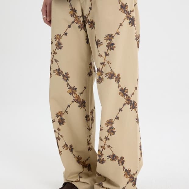 애프터프레이 다이아 프린팅 팬츠 L 새제품