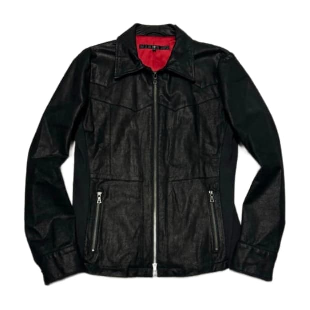 No.id 00s western leather jacket
