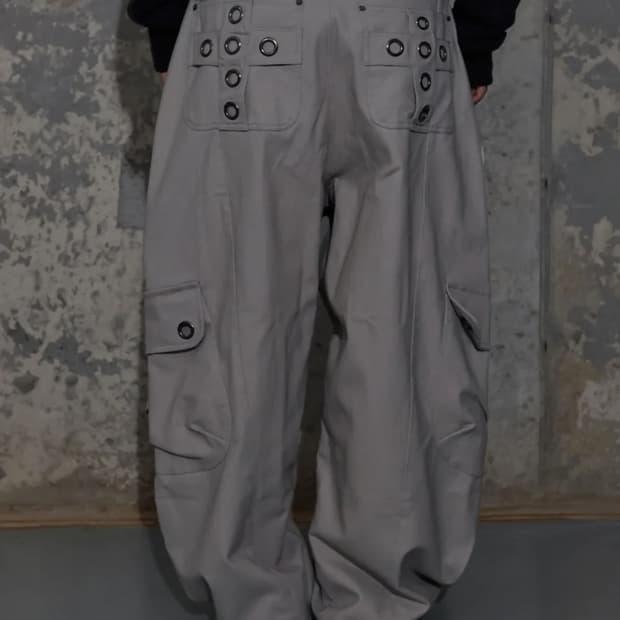 fancyclub 크로스 포켓 카고 팬츠 (pink baige) 1