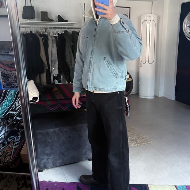 1990's WOW 울 블랭킷 트러커 재킷