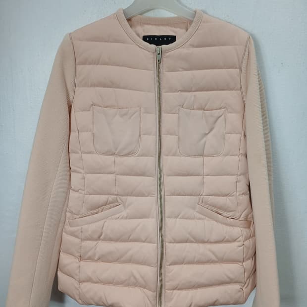 시슬리 핑크 여성 다운니트경량 패딩 핑크 90 S