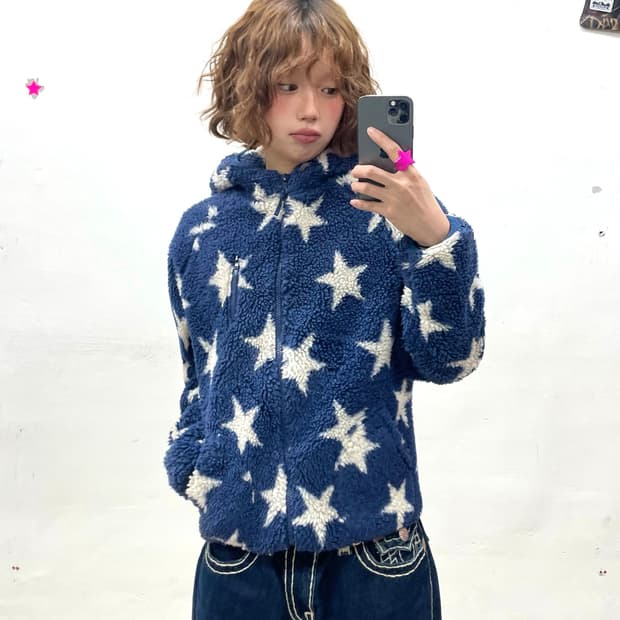 Rough Star Navy Fleece Jacket 