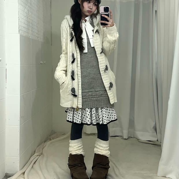 트랄라라 사와코 모리걸 가디건 코디세트