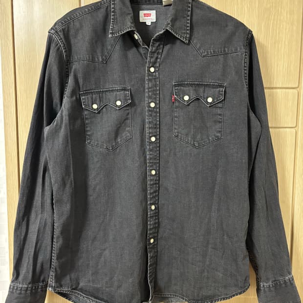 리바이스 웨스턴 데님 셔츠 블랙