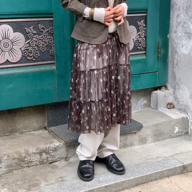 아네스베 시스루 스커트