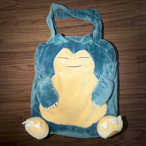 포켓몬 잠만보 인형 토트 백