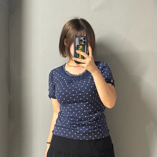 Axes femme dot pattern top