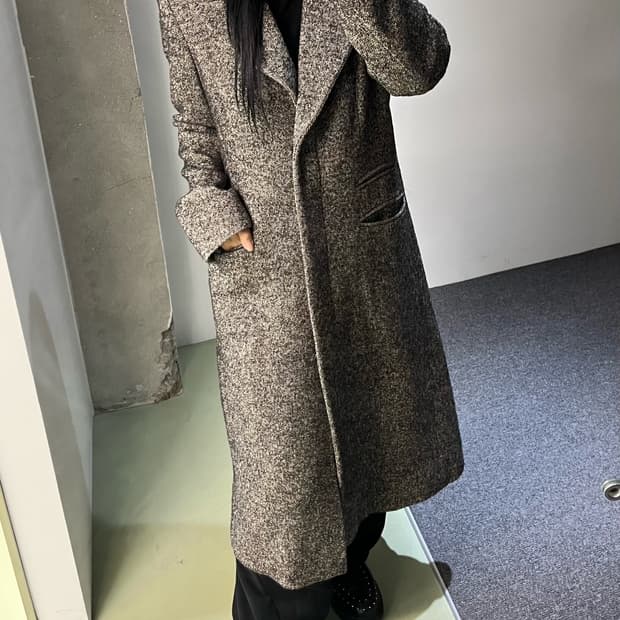 막스마라 헤링본 트윌 울 코트