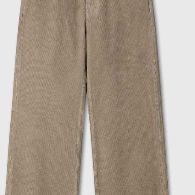 WASHED CORDUROY WIDE-LEG PANTS_ BEIGE
30
