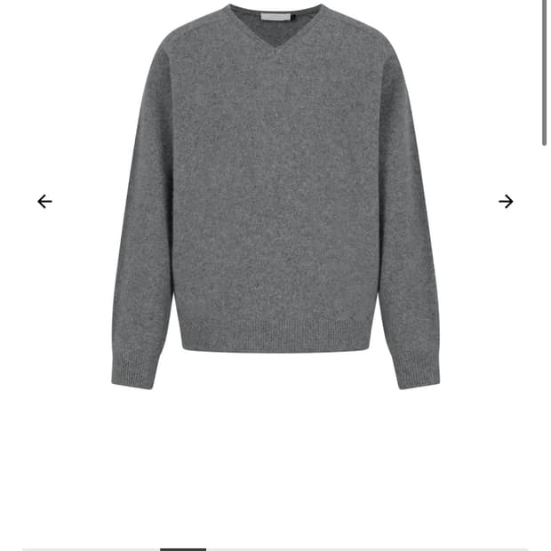 아모멘토 라쿤 브이넥 니트 차콜 그레이 S 판매