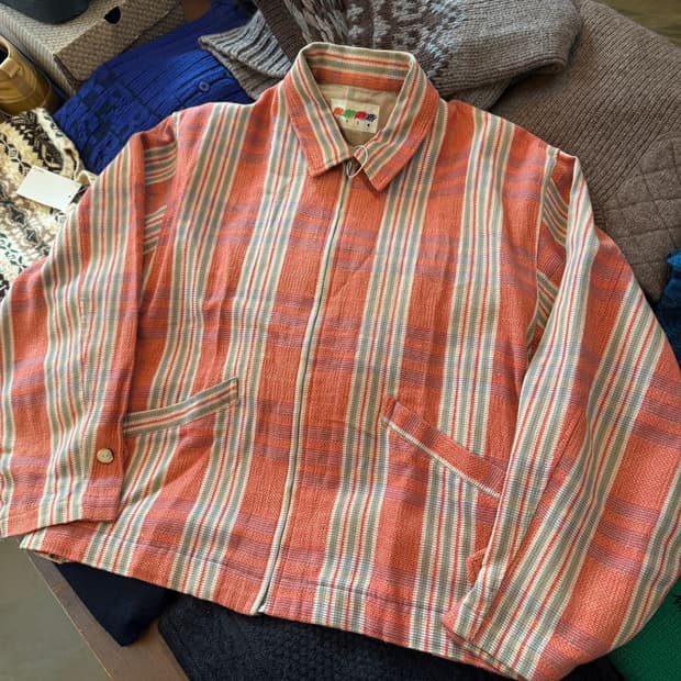 미스터 빌드 유니크 패턴 에스닉 코튼 크롭 자켓 M L XL