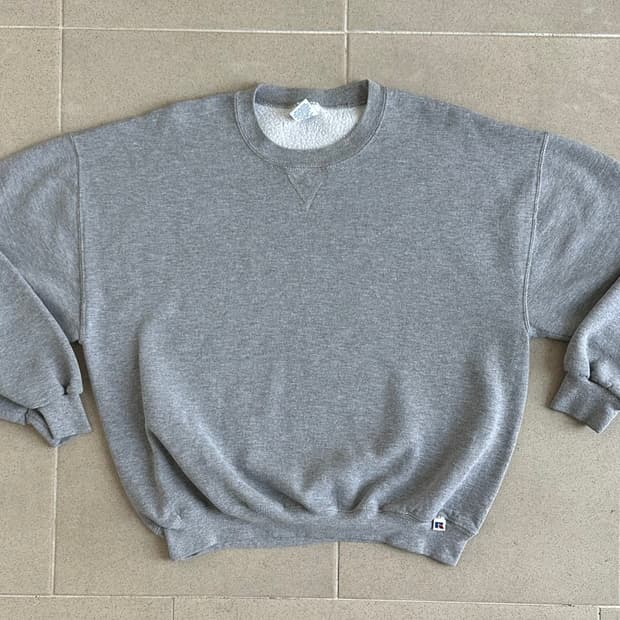 90s 빈티지 러셀 스웻셔츠 그레이 XL