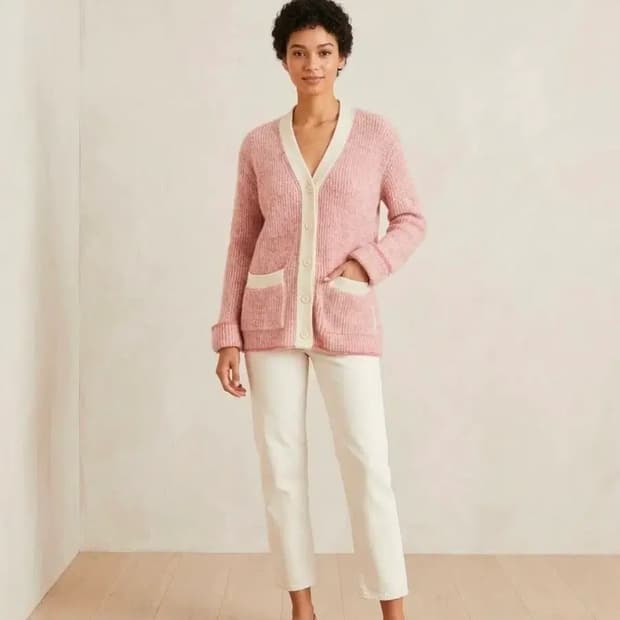 MM6 메종마르지엘라 핑크 가디건 55