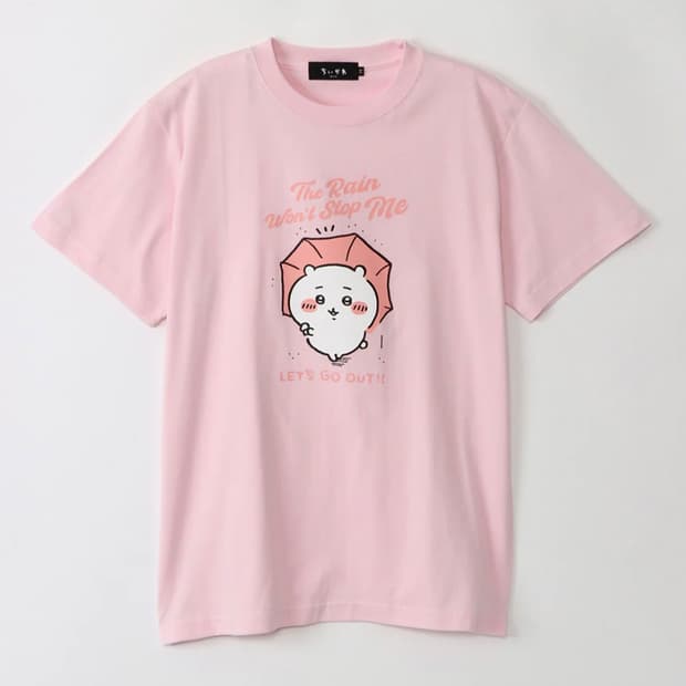 먼작귀 치이카와 반팔 티셔츠 L/핑크/하치와레