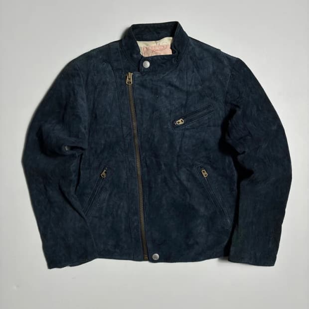 Selected 00's JAPAN 스웨이드 크롭 바이커 자켓 R3155