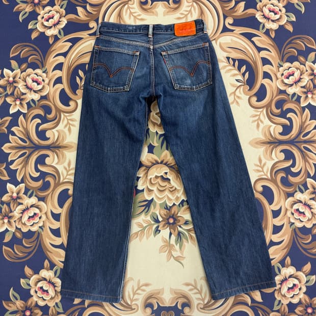 (30)JPN 00s 리바이스 Levis 503 오렌지 스티치 데님팬츠