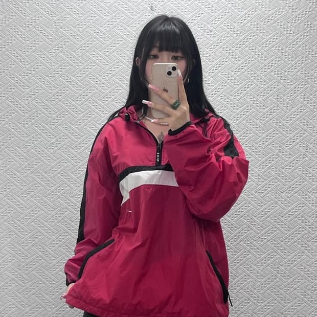 나이키 올드스쿨 레트로 90's 배색 바람막이 아노락 L C12376