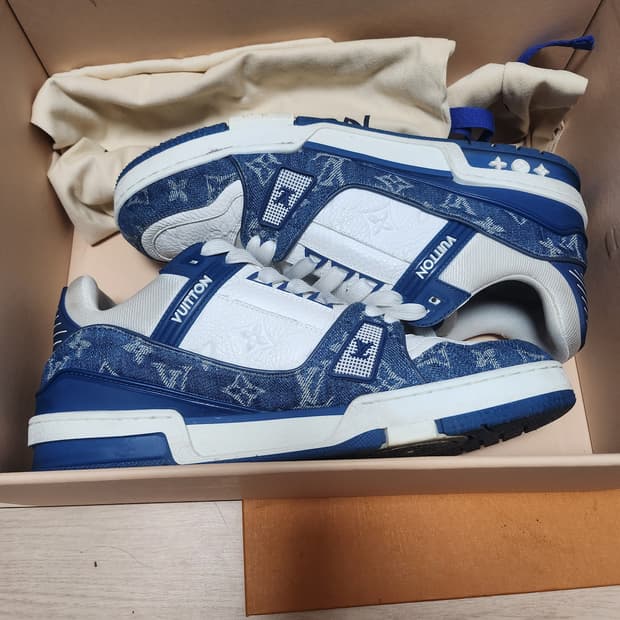 [8] 루이비통 데님 트레이너 스니커즈 블루
