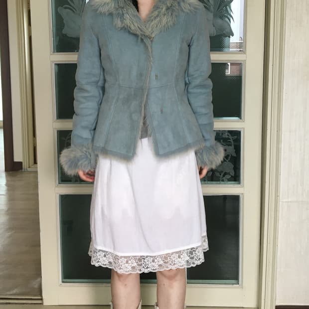 Fake fur blue mustang