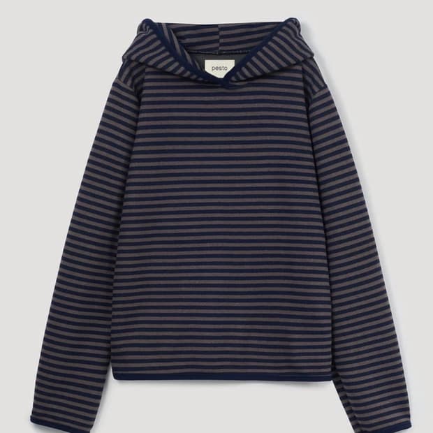 페스토 윈터 스트라이프 후디드 탑 나이트레이크