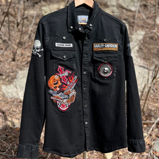 8835 블랙워싱 스컬 할리 NB 