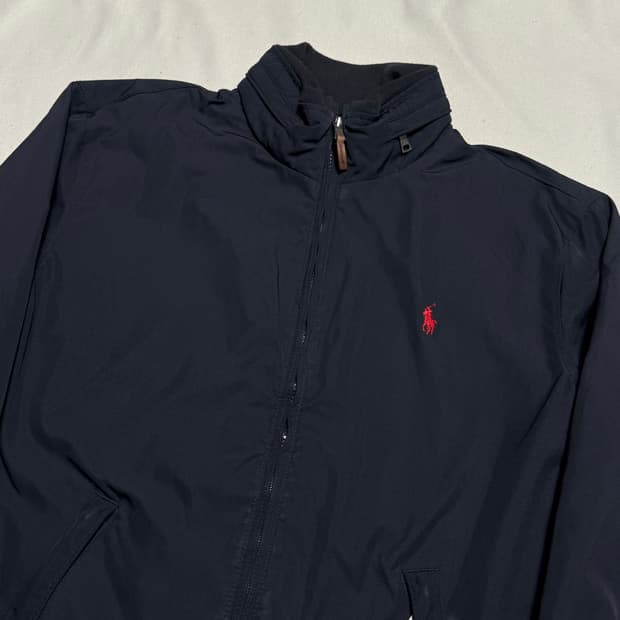 L 폴로랄프로렌 네이비 폴리쉘 자켓