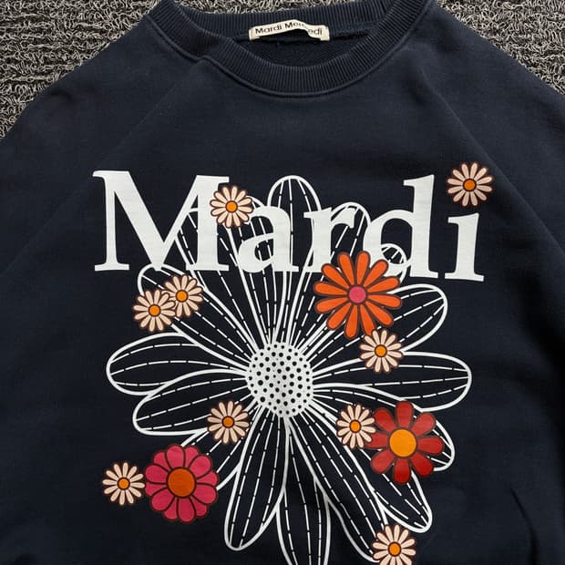 마르디 빅로고 크루넥 스웻 셔츠 네이비 1983