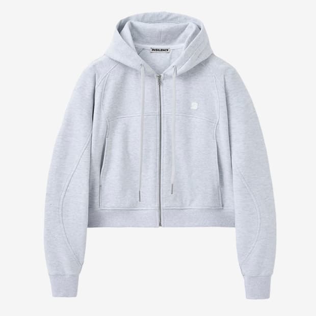 [정가 14만] 인사일런스 우먼 와플 믹스드 후디 MELANGE GREY