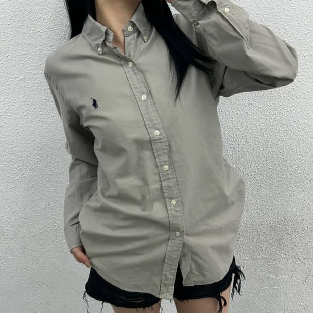 폴로 랄프로렌 네이비포니 딥베이지 셔츠 S