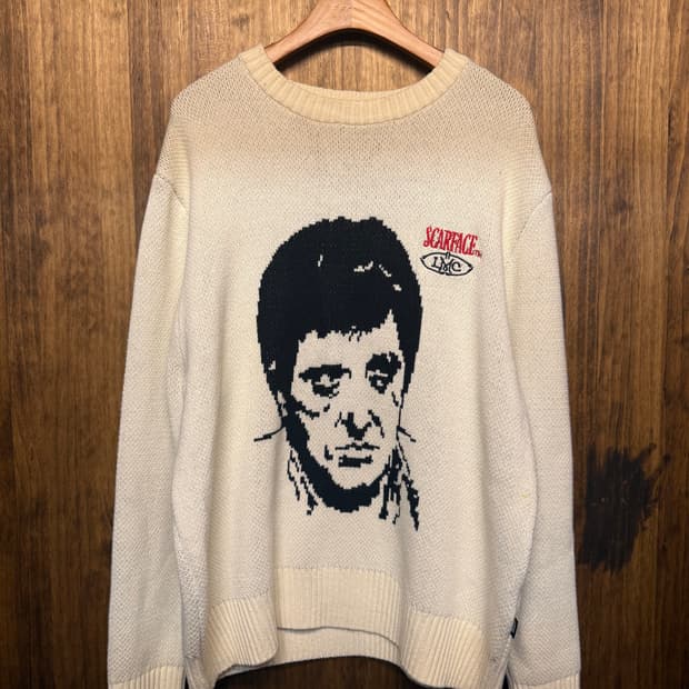 LMC x SCARFACE embroidered knit