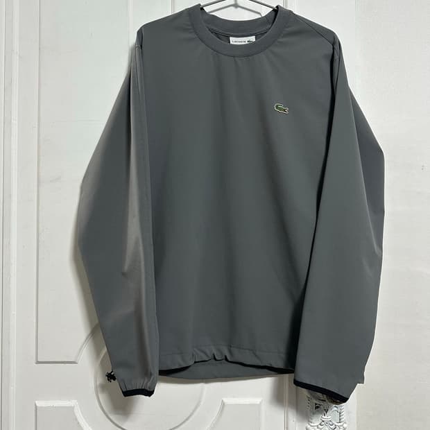 라코스테 나일론 우븐 크루넥 풀오버