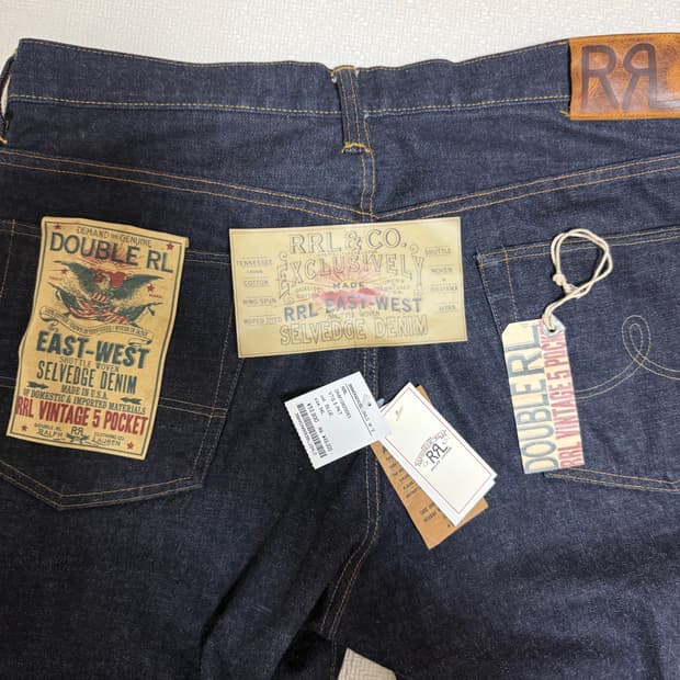 RRL 빈티지 5포켓 셀비지 데님 판매