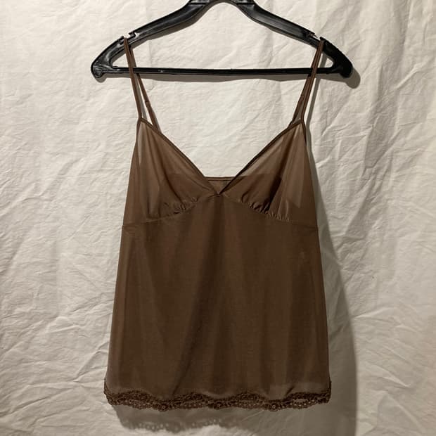vintage brown sleeveless top