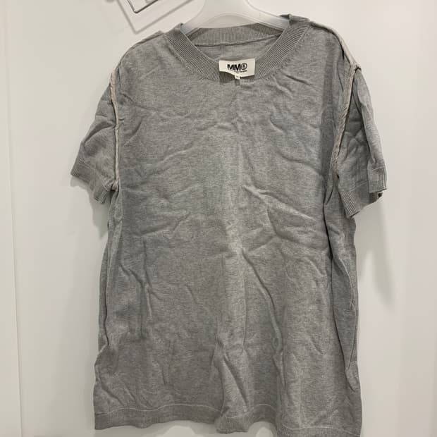 [MM6] 마르지엘라 파이핑 반팔 니트 (리버시블O)