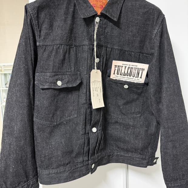 풀카운트 2102BKSS 2세대 블랙 데님 자켓 슈퍼스무스 42사이즈
