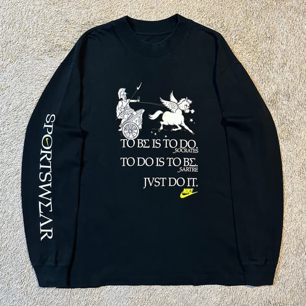 나이키 NIKE 프린팅 롱슬리브 긴팔 티셔츠 블랙