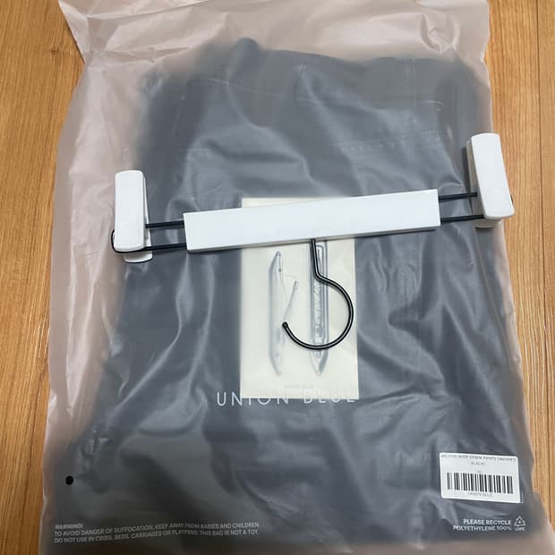 유니온블루 아콘 와이드 데님팬츠 워시드블랙  30사이즈