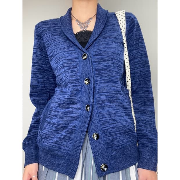 빈티지 블루 가디건