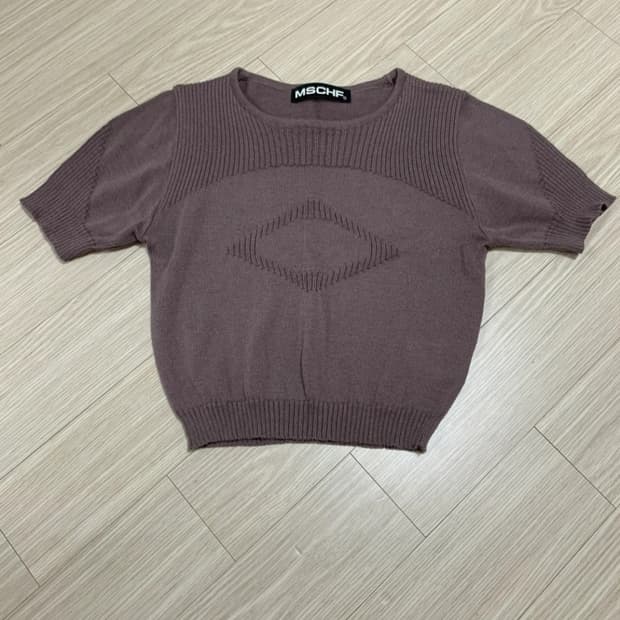 미스치프 롬버스 반팔 니트 S