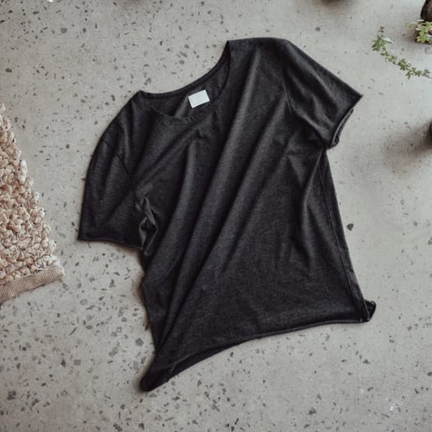 Textured Roll Half Sleeve - Charcoal